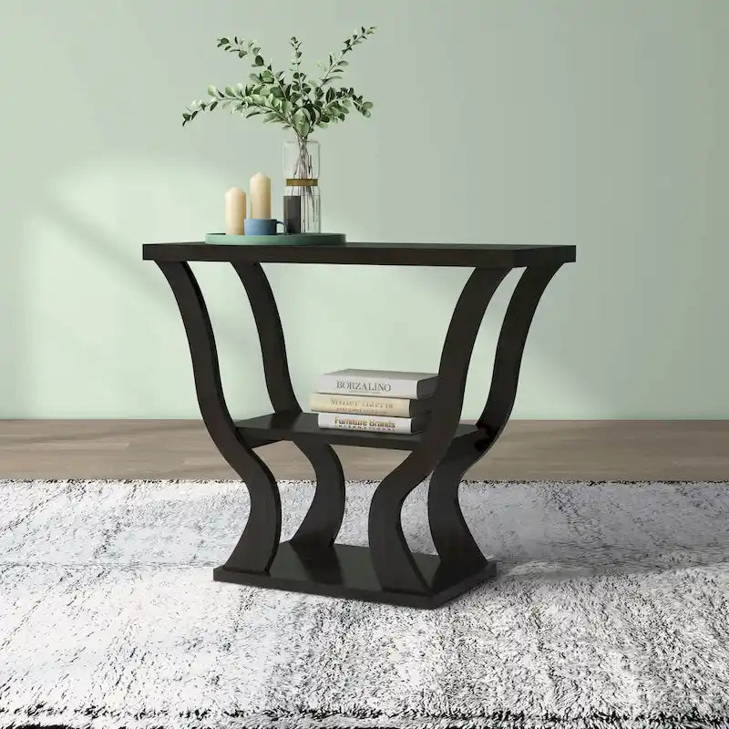 DH Table console avec étagère ouverte Espresso BASIQUE 99 cm par Denhour