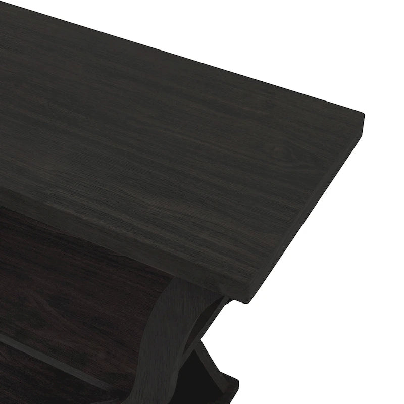 DH Table console avec étagère ouverte Espresso BASIQUE 99 cm par Denhour