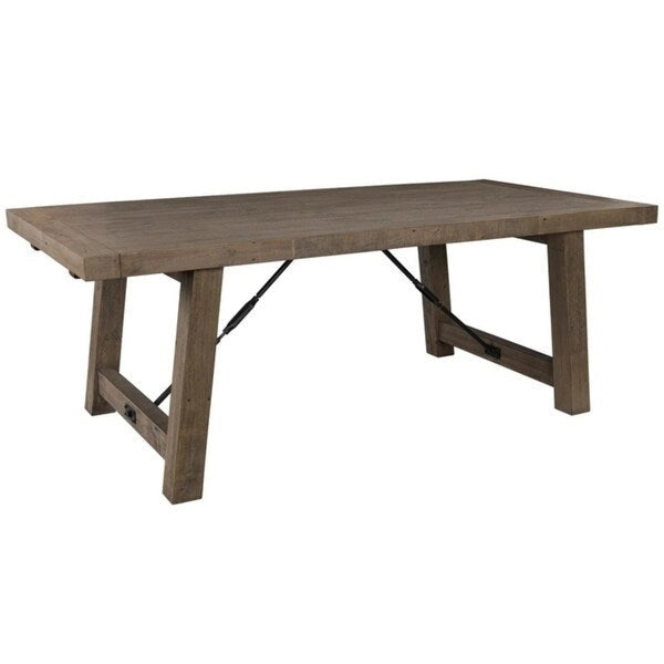 Table de salle à manger à rallonge Carbon Loft Pallero en pin recyclé de 82 po