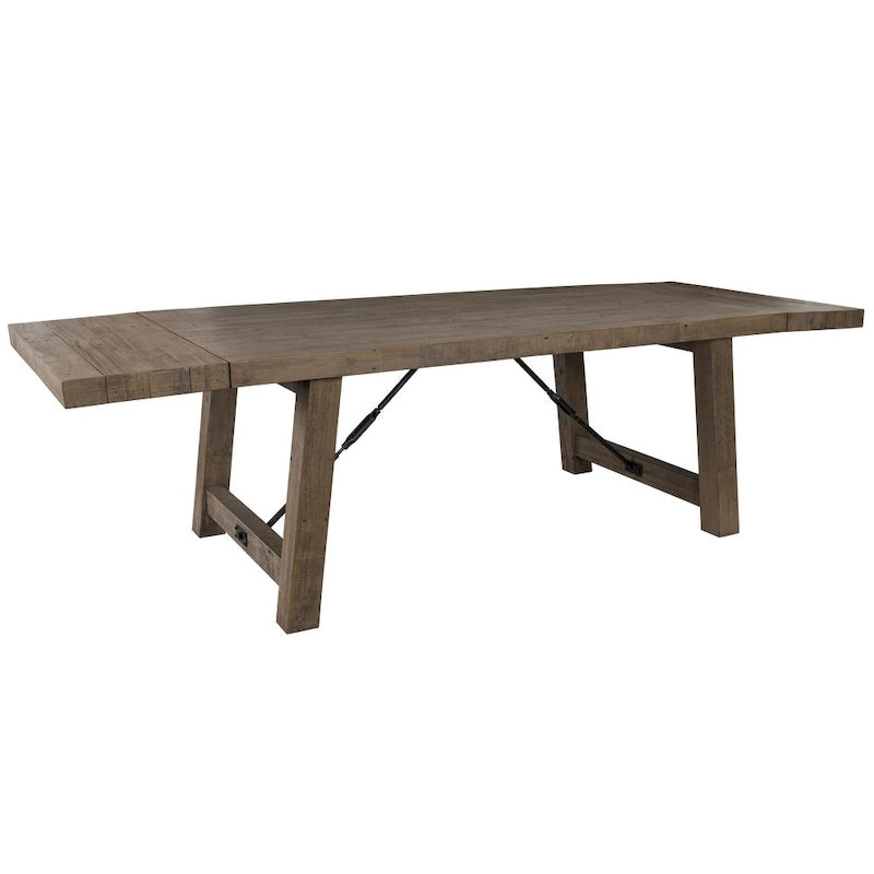Table de salle à manger à rallonge Carbon Loft Pallero en pin recyclé de 82 po