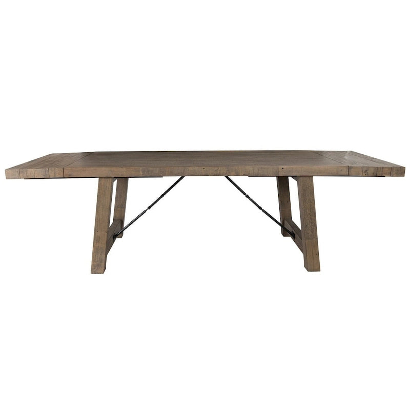 Table de salle à manger à rallonge Carbon Loft Pallero en pin recyclé de 82 po