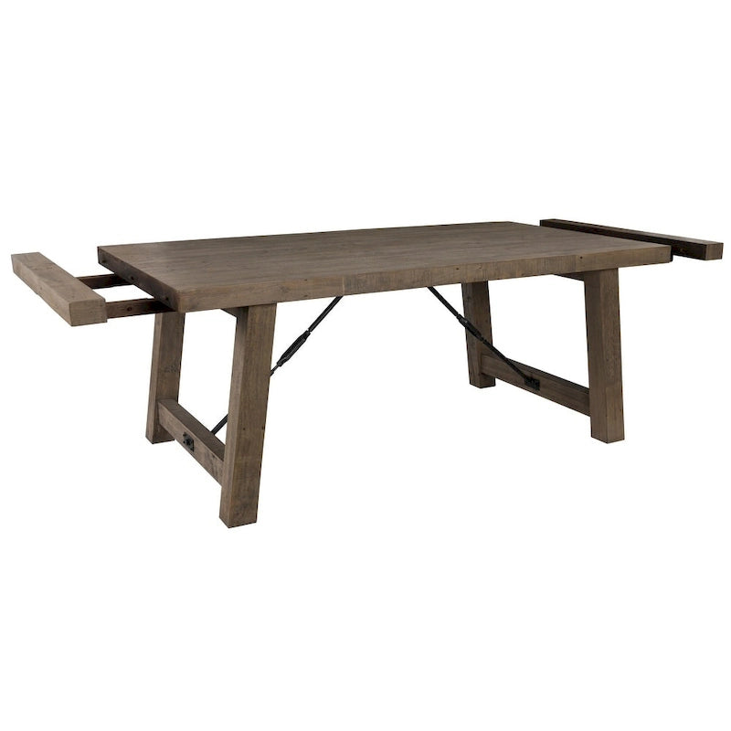 Table de salle à manger à rallonge Carbon Loft Pallero en pin recyclé de 82 po