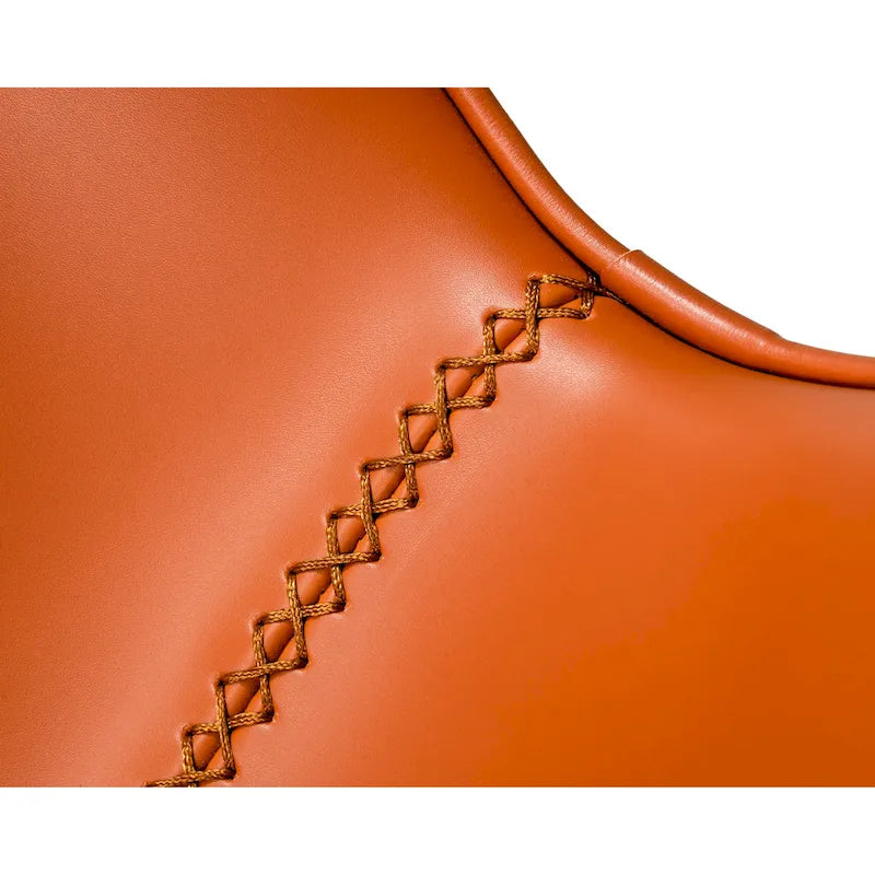 Chaise de salle à manger moderne Modrest Holt en éco-cuir cognac (lot de 2)