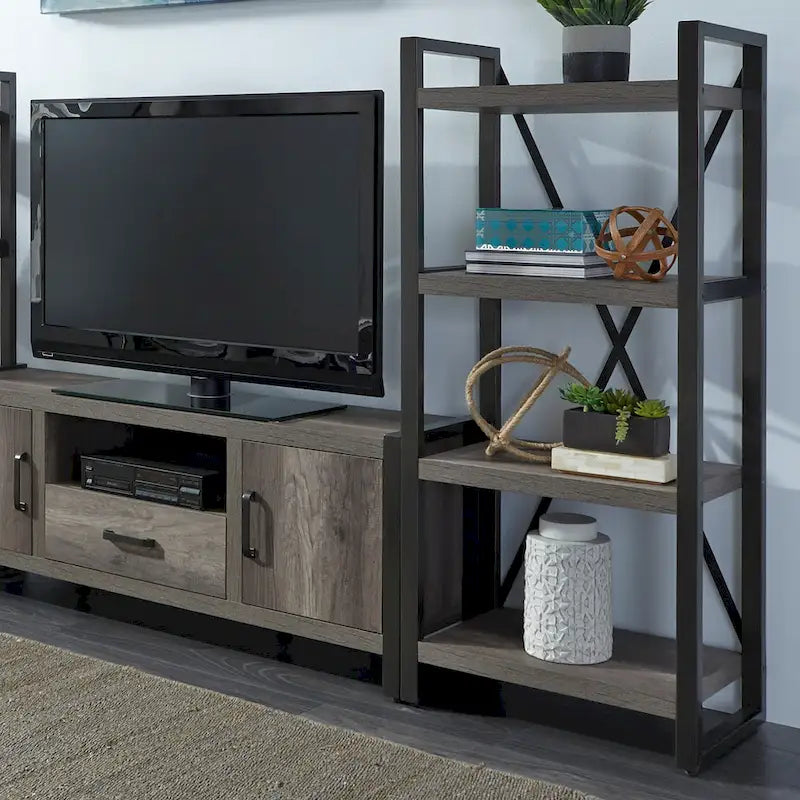 Meuble TV Tanners Creek Greystone avec piliers