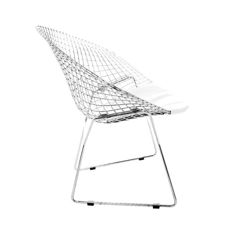 Chaise Diamond Bertoia (reproduction) noire – 33 H (Hauteur d'assise 17,5) x 33 L x 26 P