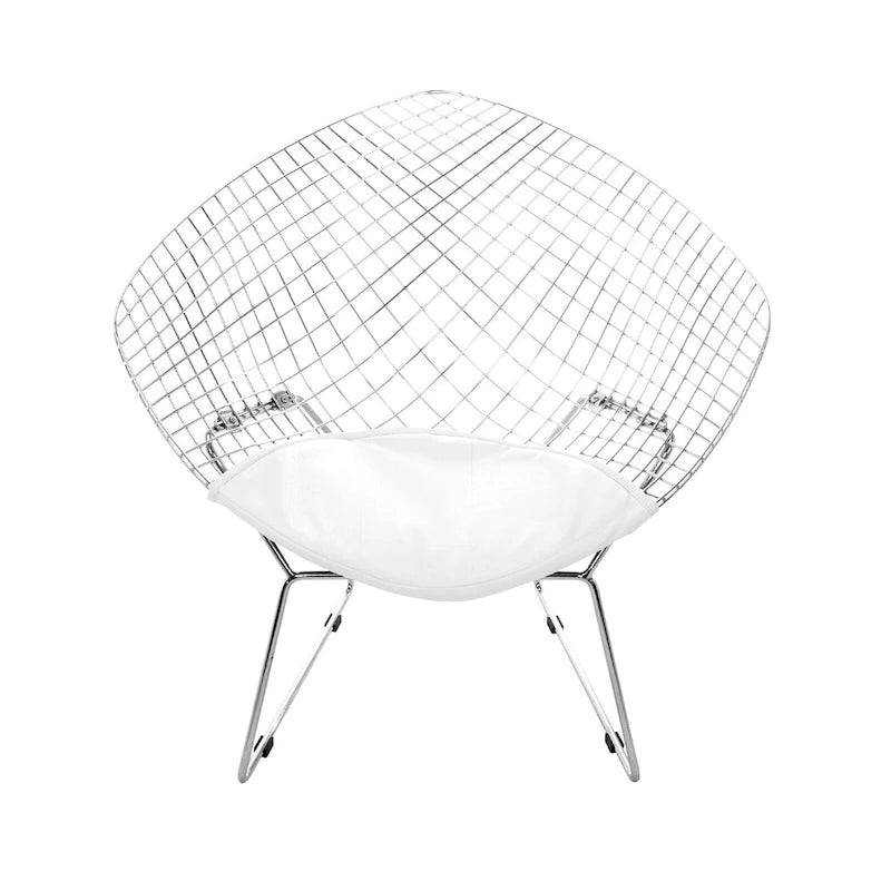 Chaise Diamond Bertoia (reproduction) noire – 33 H (Hauteur d'assise 17,5) x 33 L x 26 P