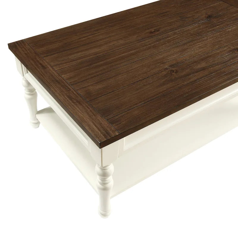 Ensemble de 3 tables d'appoint Jillian Ivory et Mocha Wood, Steve Silver