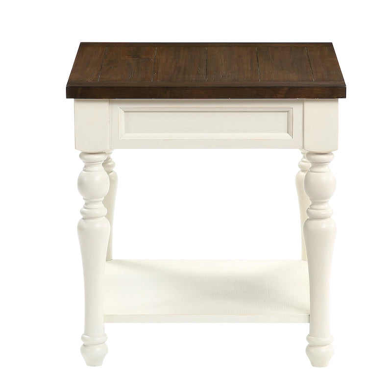 Ensemble de 3 tables d'appoint Jillian Ivory et Mocha Wood, Steve Silver