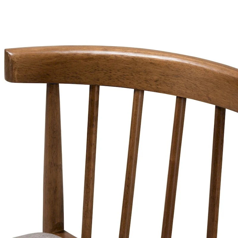 Ensemble de chaises de salle à manger en tissu beige Mid-Century par Baxton Studio
