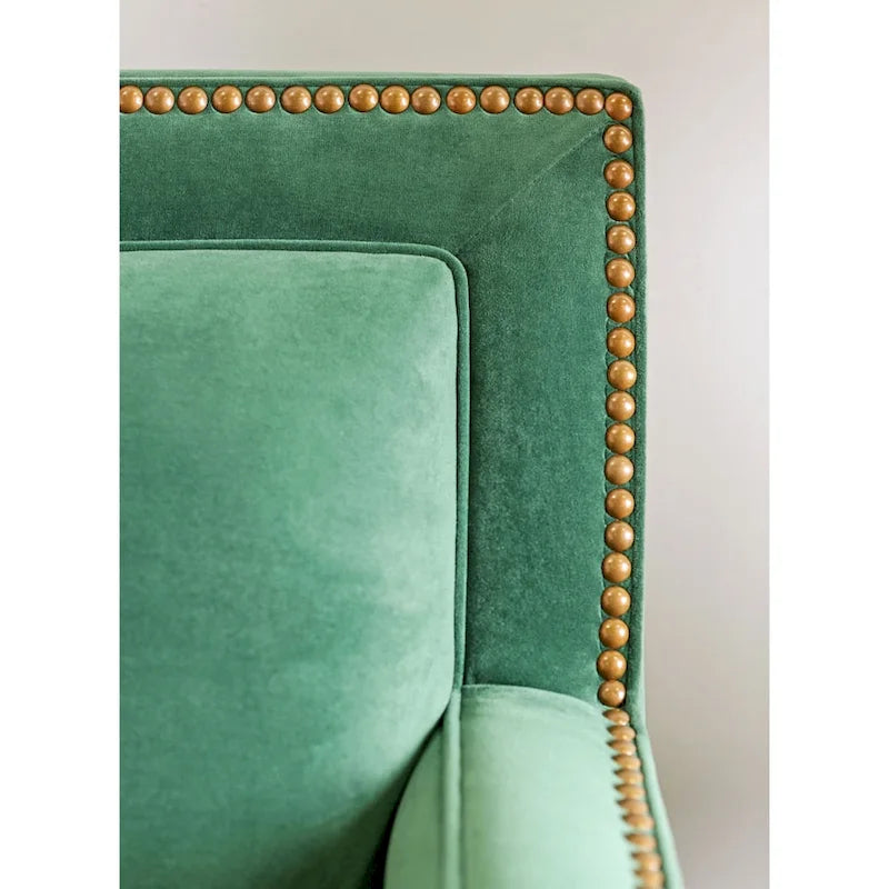 Canapé en tissu vert Yaur avec clous de finition, de Furniture of America