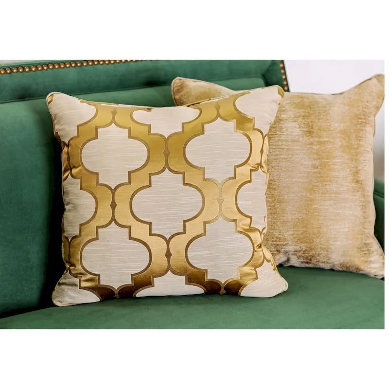 Canapé en tissu vert Yaur avec clous de finition, de Furniture of America