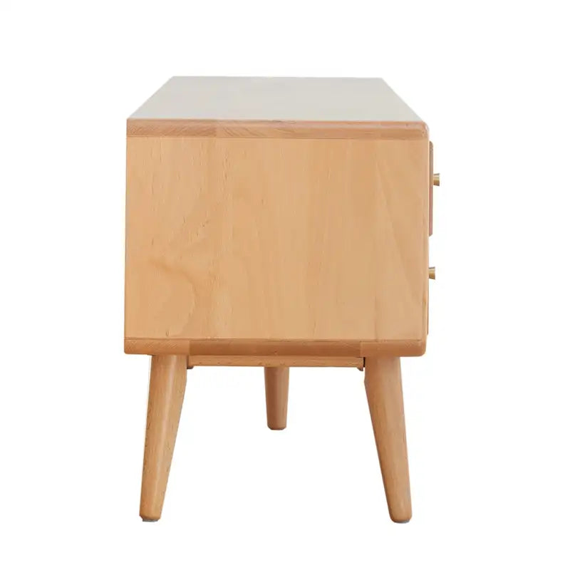 Meuble TV avec portes en verre et 3 tiroirs