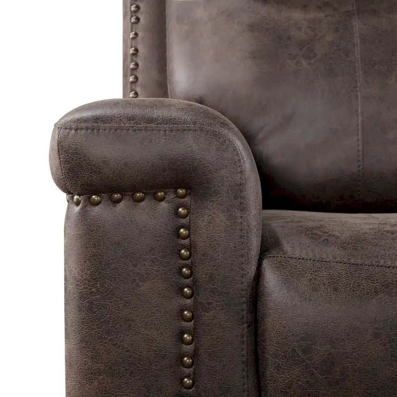 Nouvel ensemble de salon de mouvement classique Murphy Mocha 2 pièces