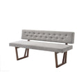 Banc de salle à manger moderne Modrest Jordan gris et noyer
