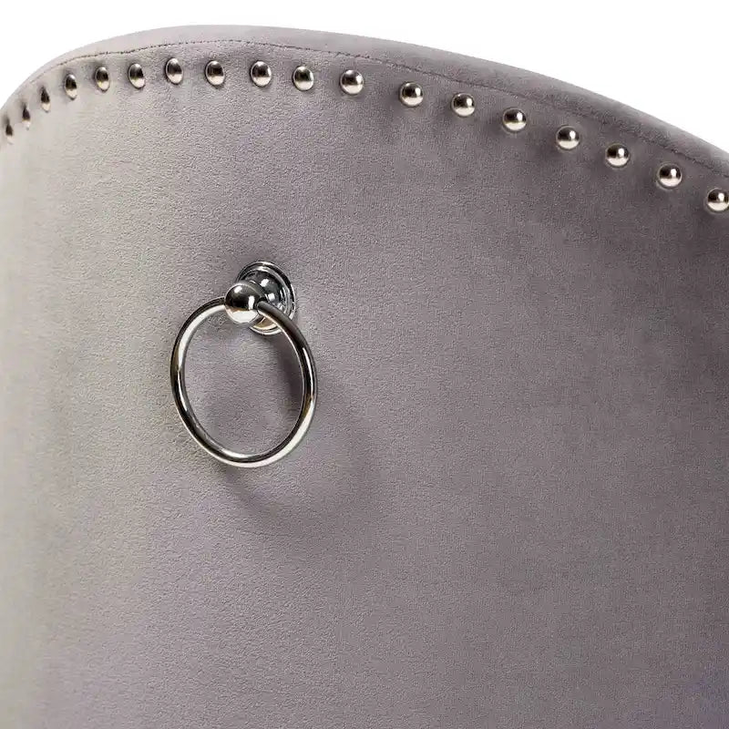 Fauteuil d'appoint roulant en velours Bethel Glam and Luxe