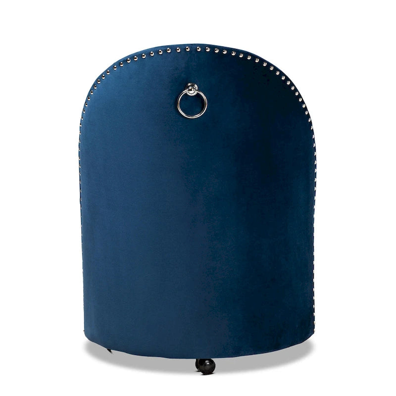 Fauteuil d'appoint roulant en velours Bethel Glam and Luxe