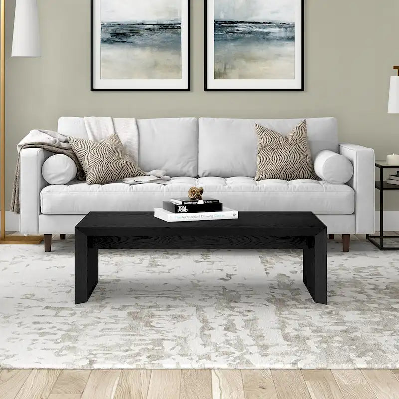 Table basse rectangulaire de 122 cm de large - 120,6 cm de large