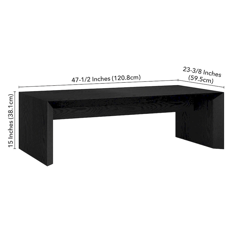 Table basse rectangulaire de 122 cm de large - 120,6 cm de large