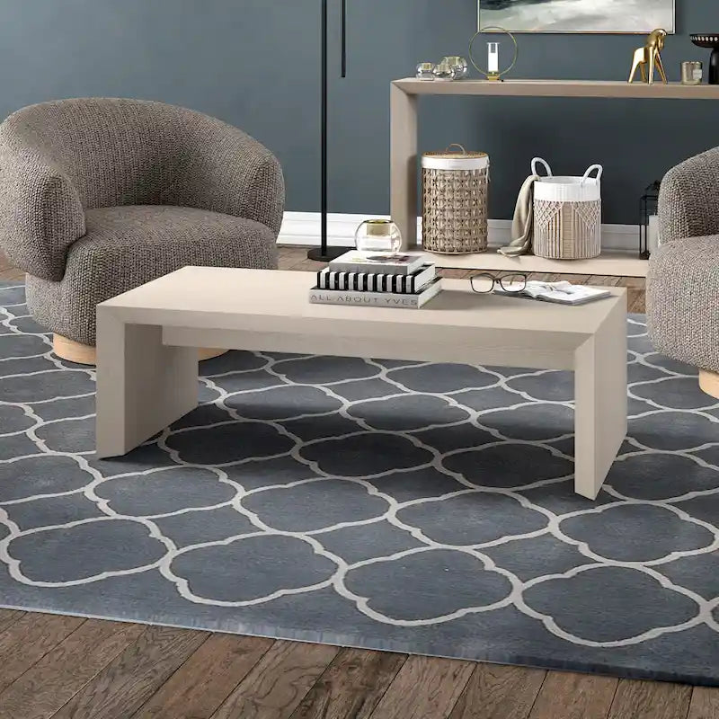 Table basse rectangulaire de 122 cm de large - 120,6 cm de large