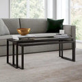Table basse gigogne Silver Orchid Goetz en bronze noirci
