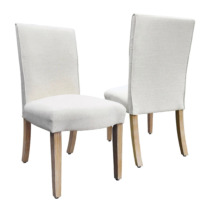 Chaises de salle à manger HomePop à détails festonnés - Lot de 2