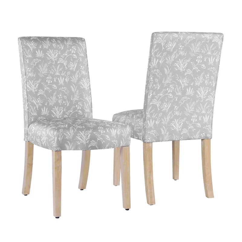 Chaises de salle à manger HomePop à détails festonnés - Lot de 2