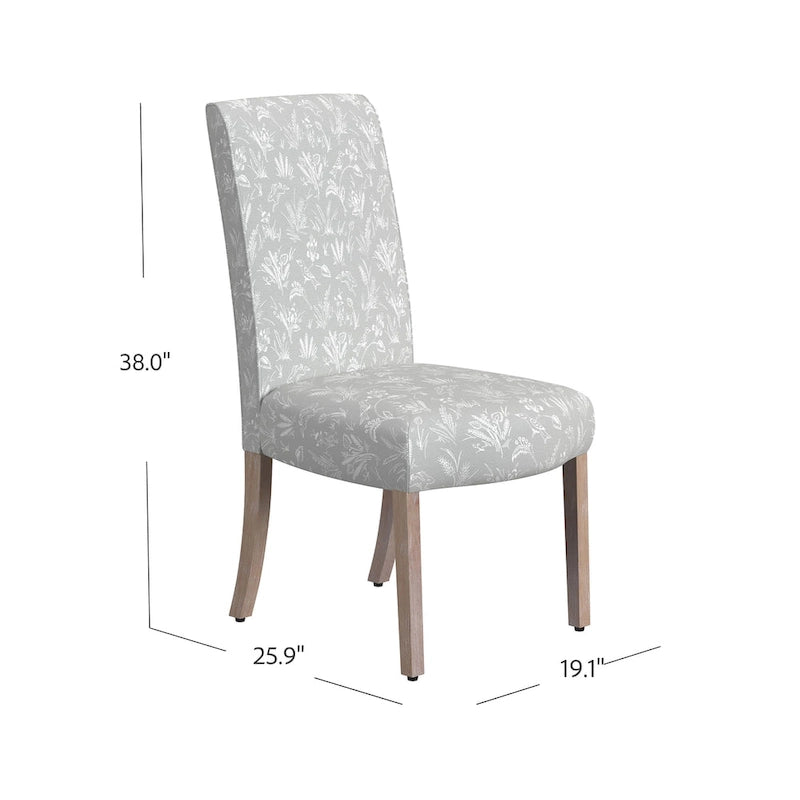 Chaises de salle à manger HomePop à détails festonnés - Lot de 2