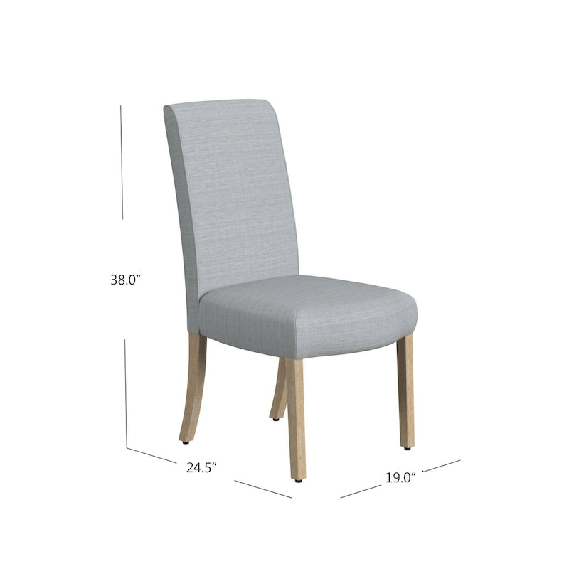 Chaises de salle à manger HomePop à détails festonnés - Lot de 2
