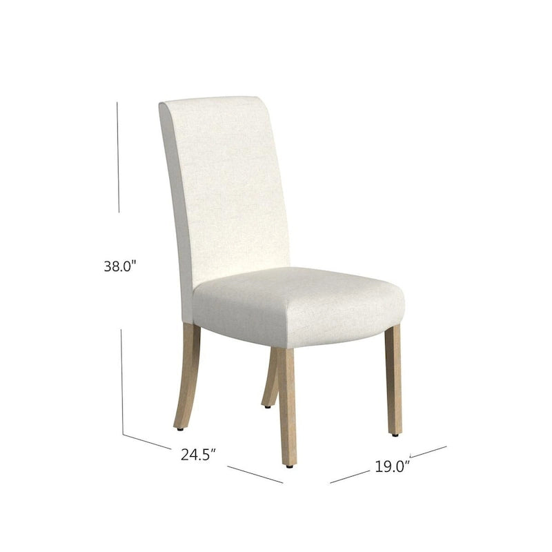 Chaises de salle à manger HomePop à détails festonnés - Lot de 2