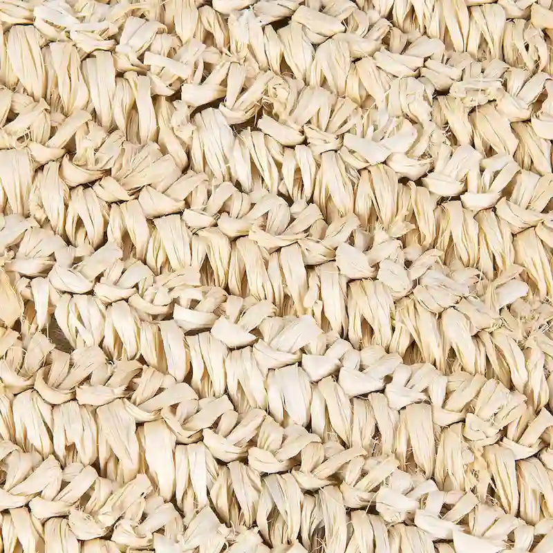 Pouf artisanal en raphia naturel et bois de East at Main