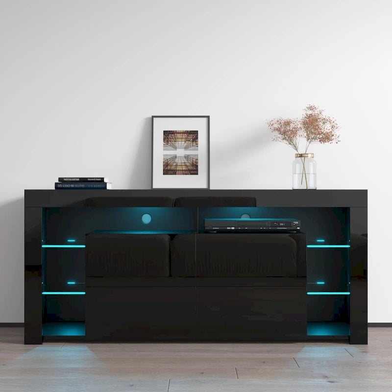 Meubles Minelli Meuble TV moderne de 61 pouces brillant