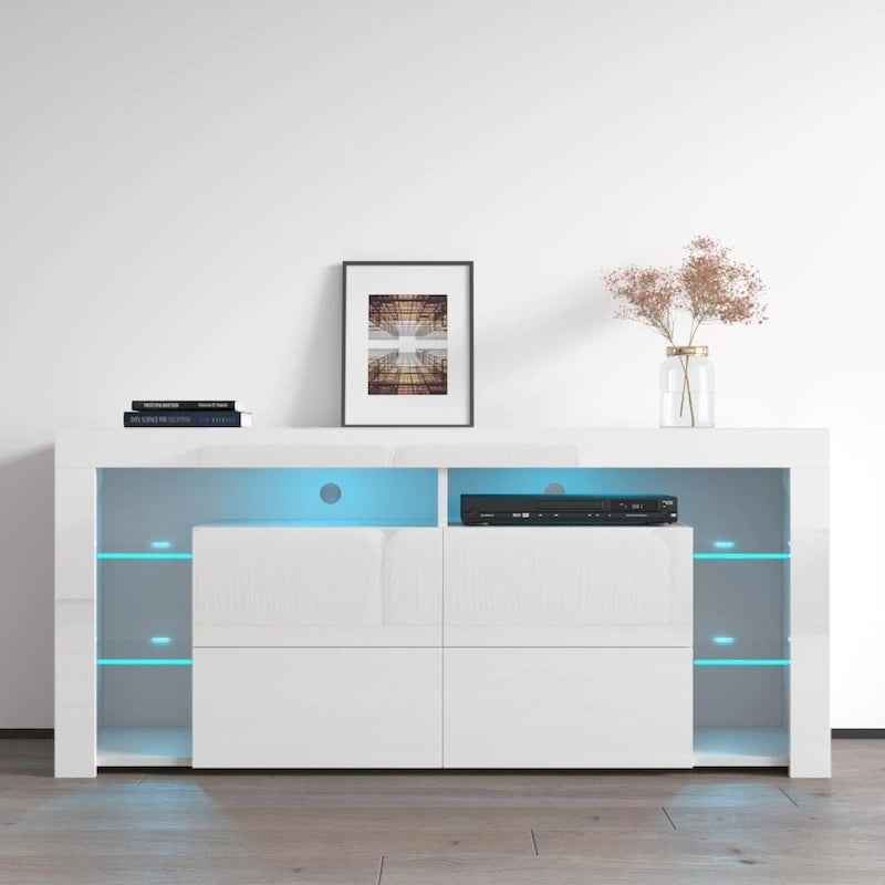 Meubles Minelli Meuble TV moderne de 61 pouces brillant