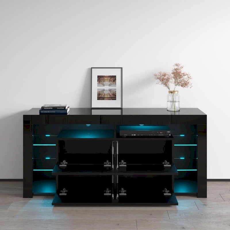 Meubles Minelli Meuble TV moderne de 61 pouces brillant