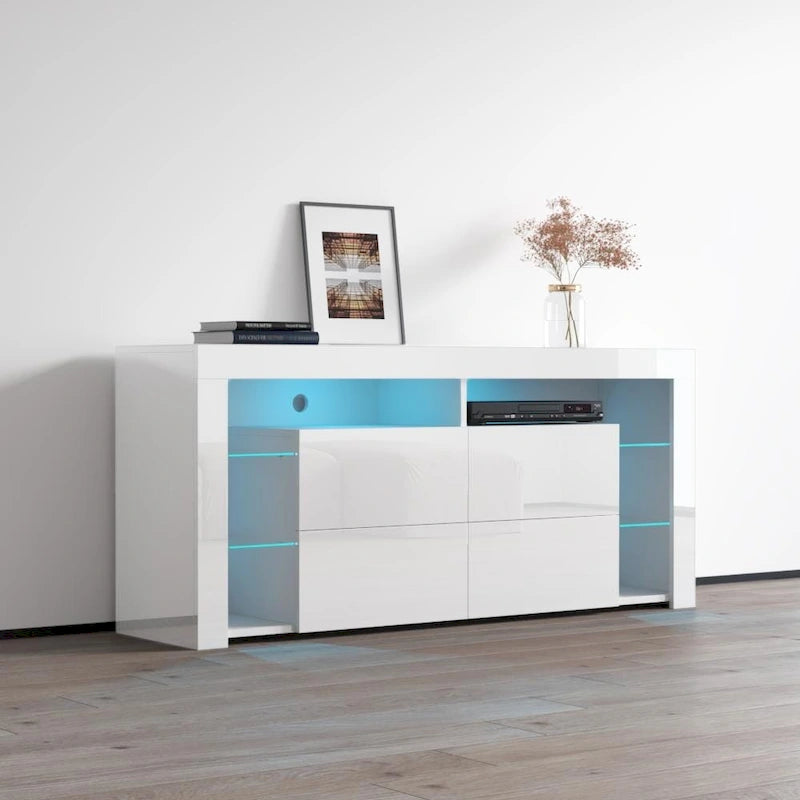 Meubles Minelli Meuble TV moderne de 61 pouces brillant