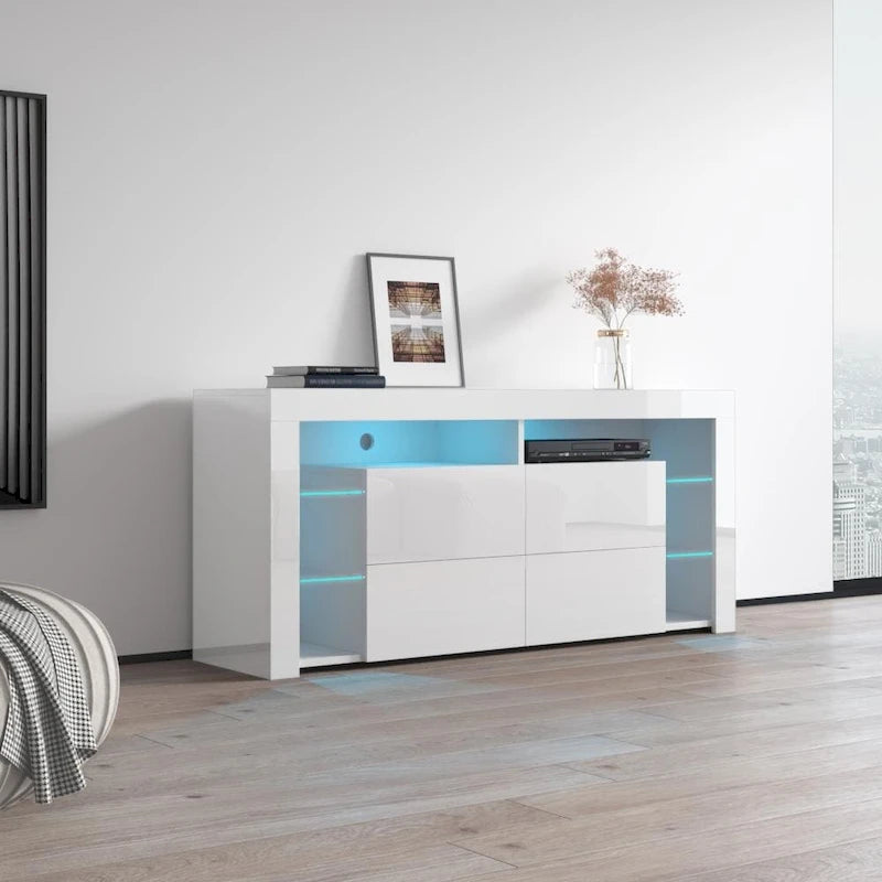 Meubles Minelli Meuble TV moderne de 61 pouces brillant