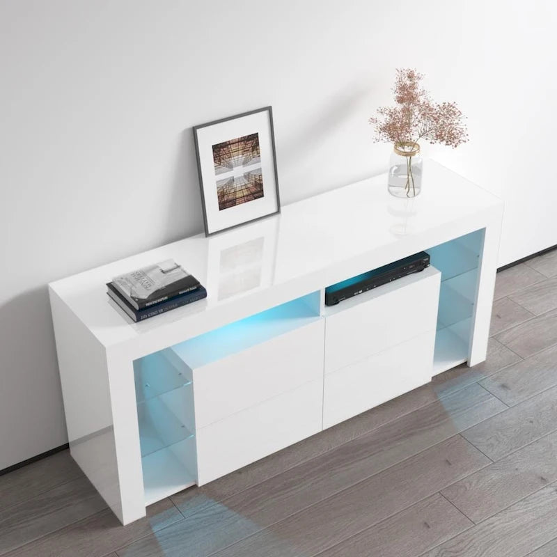 Meubles Minelli Meuble TV moderne de 61 pouces brillant