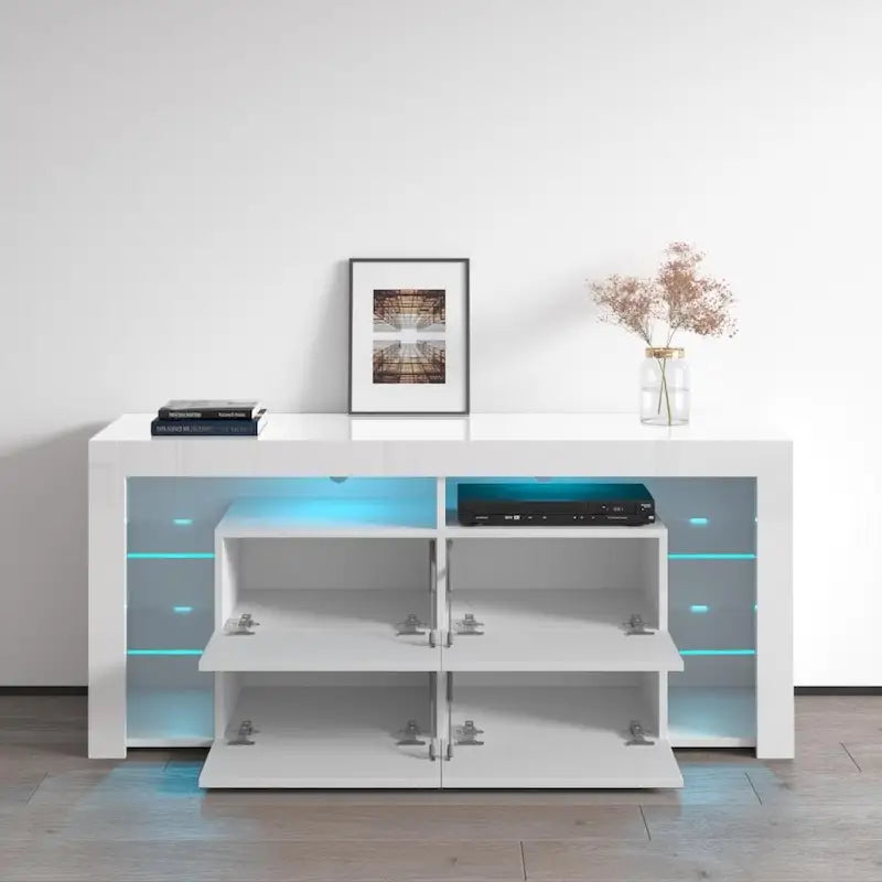 Meubles Minelli Meuble TV moderne de 61 pouces brillant