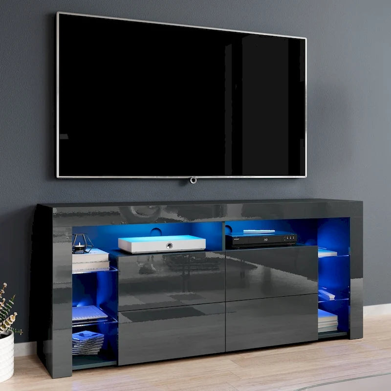 Meubles Minelli Meuble TV moderne de 61 pouces brillant