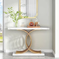 Console, Table d'entrée avec pieds géométriques, Table de canapé - 30P x 100L x 80H cm