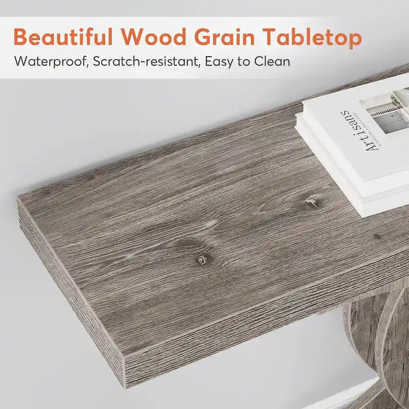 Console, Table d'entrée avec pieds géométriques, Table de canapé - 30P x 100L x 80H cm