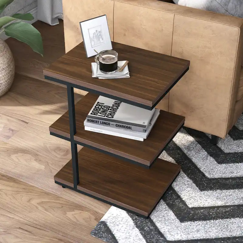 Table d'appoint à 2 étagères en bois Jolle Contemporary de 19 pouces par Furniture of America