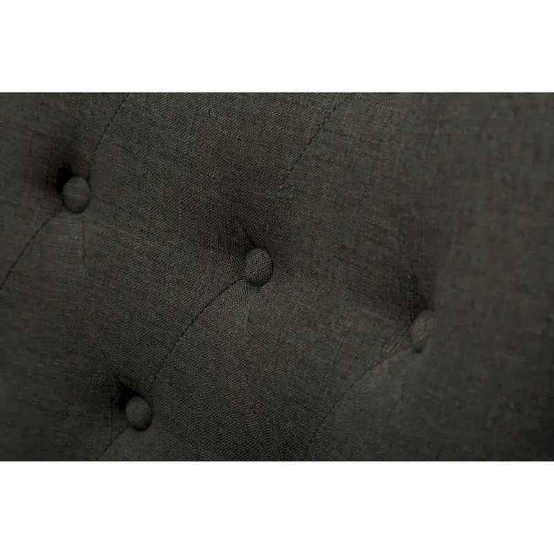 Chaises d'hôtesse Roundhill Furniture à oreilles, capitonnées, en bois massif avec clous décoratifs argentés (Lot de 2)
