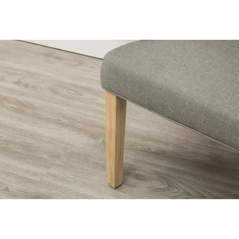 Chaises d'hôtesse Roundhill Furniture à oreilles, capitonnées, en bois massif avec clous décoratifs argentés (Lot de 2)