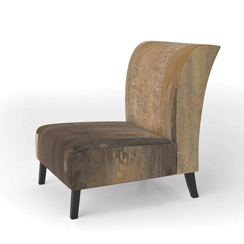 Designart Fauteuil d'appoint moderne de style campagnard Into The Wild Gold Buffalo rembourré - Fauteuil avec accoudoirs