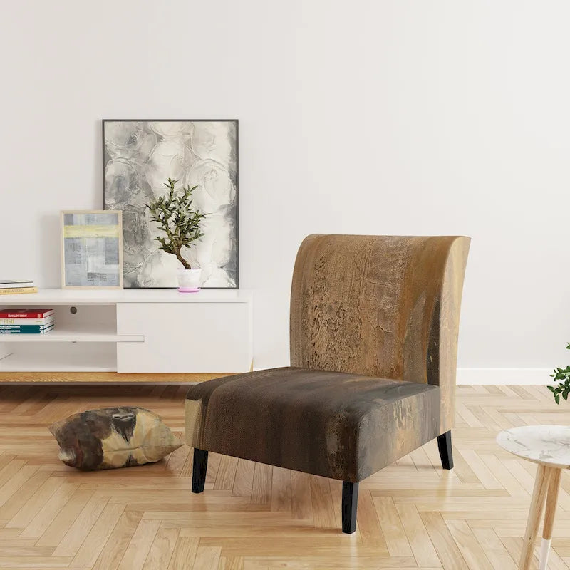 Designart Fauteuil d'appoint moderne de style campagnard Into The Wild Gold Buffalo rembourré - Fauteuil avec accoudoirs