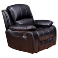 Fauteuil inclinable planeur en cuir reconstitué Vanity Art pour salon