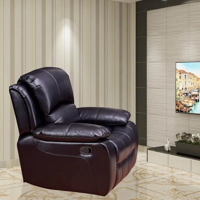 Fauteuil inclinable planeur en cuir reconstitué Vanity Art pour salon