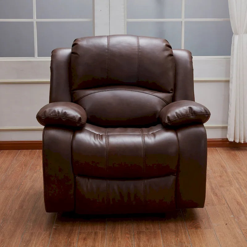Fauteuil inclinable planeur en cuir reconstitué Vanity Art pour salon