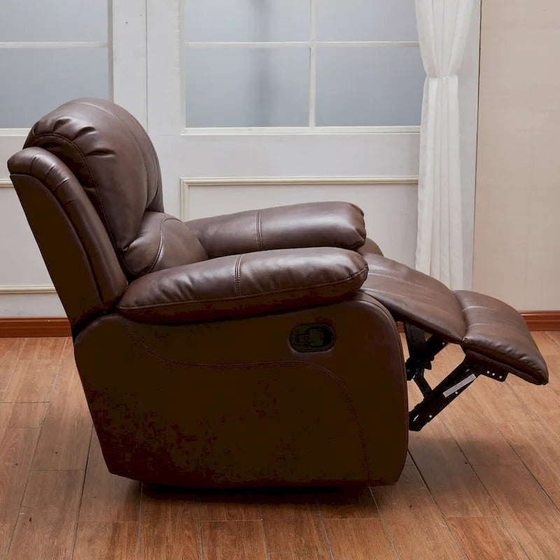 Fauteuil inclinable planeur en cuir reconstitué Vanity Art pour salon