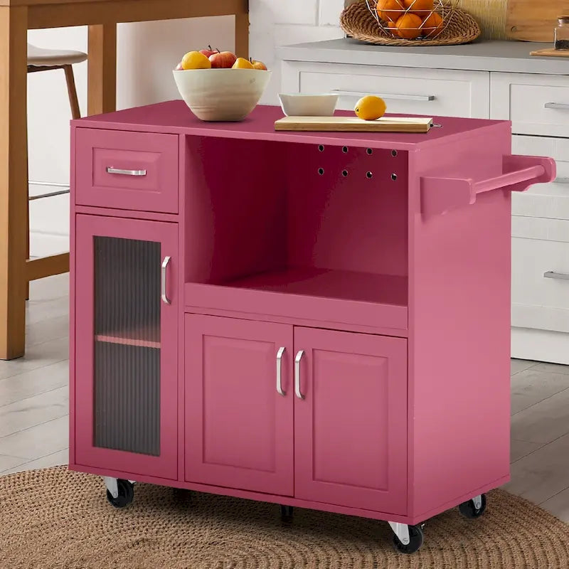 Desserte de cuisine multifonctionnelle avec porte-serviettes, grand espace de rangement